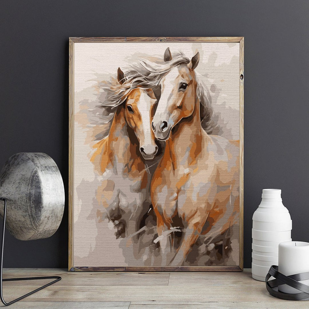 Akhal-Teke - Pictură pe numere - Pictorul Fericit