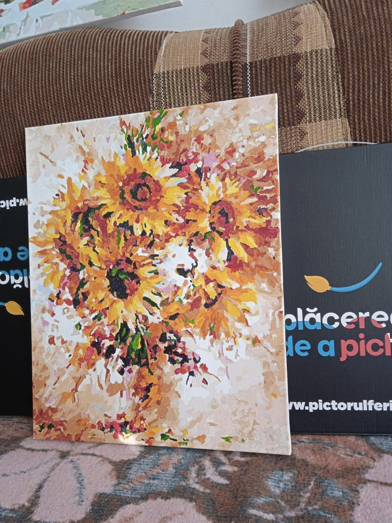 Autumn Sunflower Vibes - Pictură pe numere - Pictorul Fericit