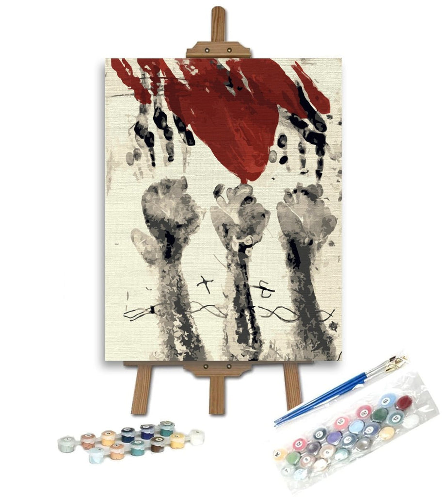 Bloody handprint (Moma) - Pictură pe numere - Pictorul Fericit