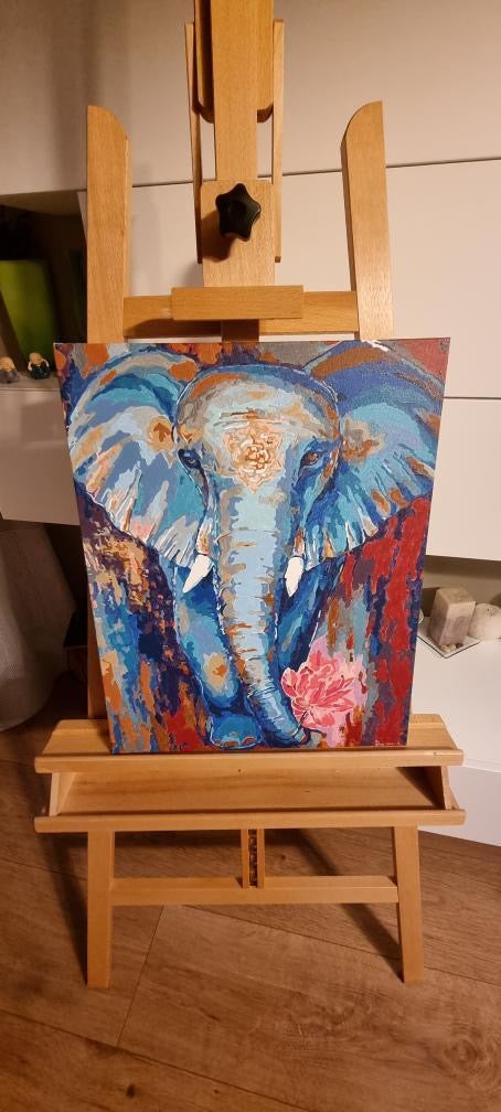 Blue elephant - Pictură pe numere - Pictorul Fericit