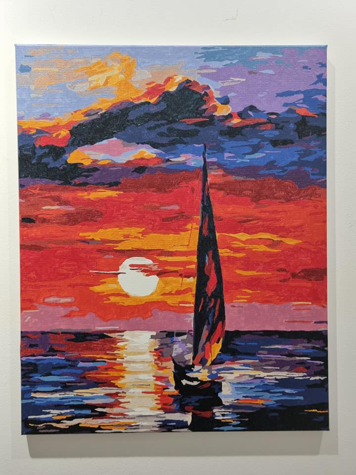 Boat at Dusk - Pictură pe numere - Pictorul Fericit