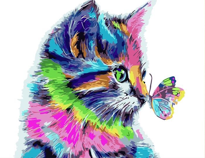 Cat Simplicity - Pictură pe numere - Pictorul Fericit