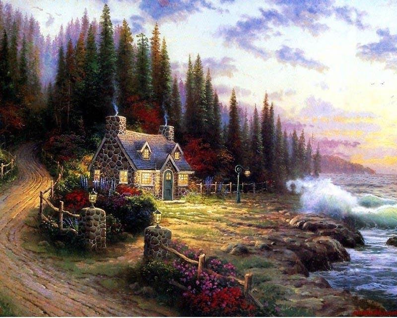 Cottage - Pictură pe numere - Pictorul Fericit