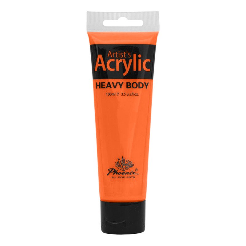 Culoare acrilică, bază de rășină acrilică, pentru începători, uscare rapidă, 100 ml, Phoenix - Pictorul Fericit