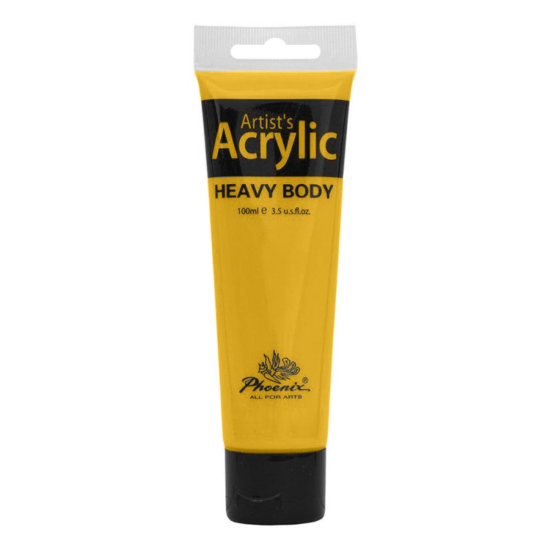 Culoare acrilică, bază de rășină acrilică, pentru începători, uscare rapidă, 100 ml, Phoenix - Pictorul Fericit