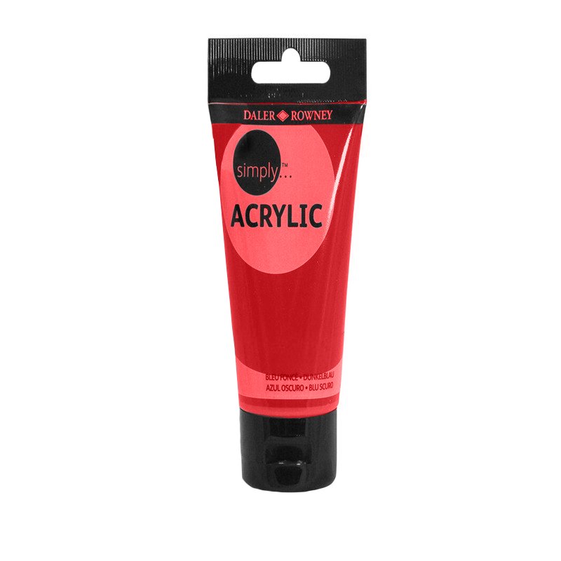 Culoare acrilică pentru începători, permanentă, bază de rășină acrilică, 75 ml, Simply Daler Rowney - Pictorul Fericit