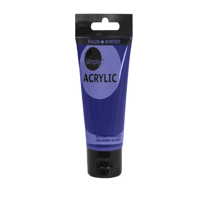 Culoare acrilică pentru începători, permanentă, bază de rășină acrilică, 75 ml, Simply Daler Rowney - Pictorul Fericit