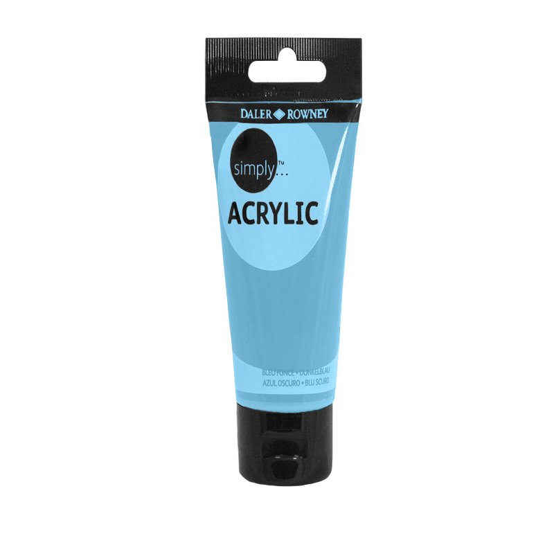 Culoare acrilică pentru începători, permanentă, bază de rășină acrilică, 75 ml, Simply Daler Rowney - Pictorul Fericit
