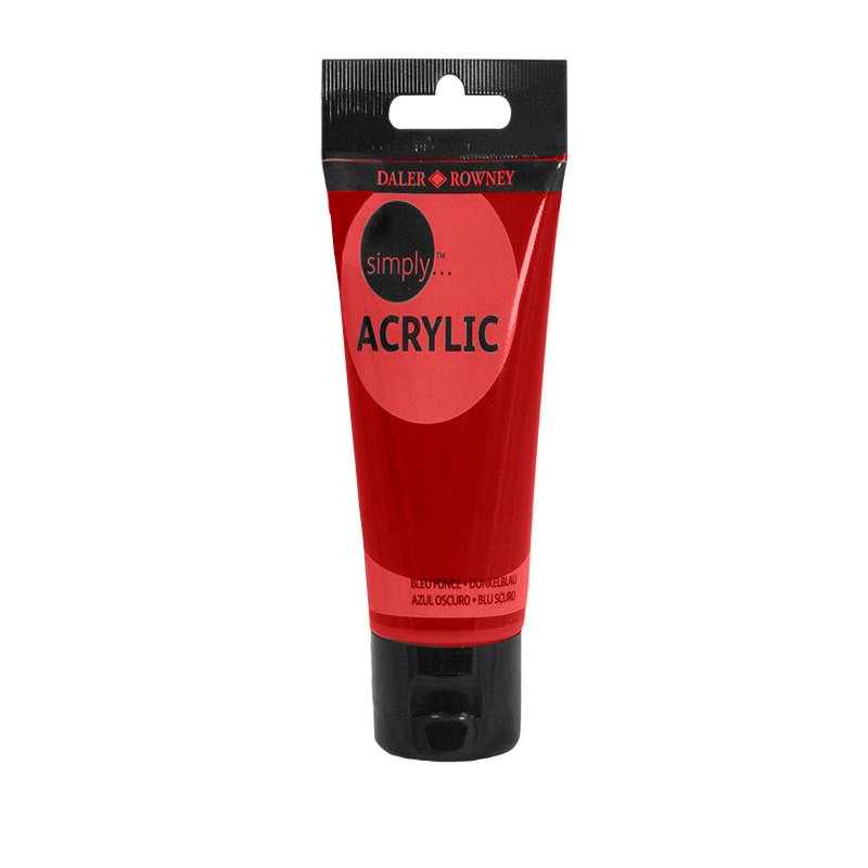 Culoare acrilică pentru începători, permanentă, bază de rășină acrilică, 75 ml, Simply Daler Rowney - Pictorul Fericit