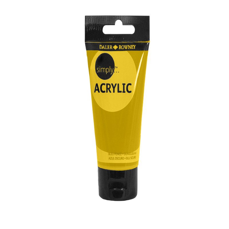 Culoare acrilică pentru începători, permanentă, bază de rășină acrilică, 75 ml, Simply Daler Rowney - Pictorul Fericit