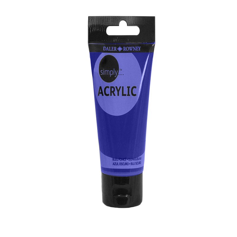 Culoare acrilică pentru începători, permanentă, bază de rășină acrilică, 75 ml, Simply Daler Rowney - Pictorul Fericit