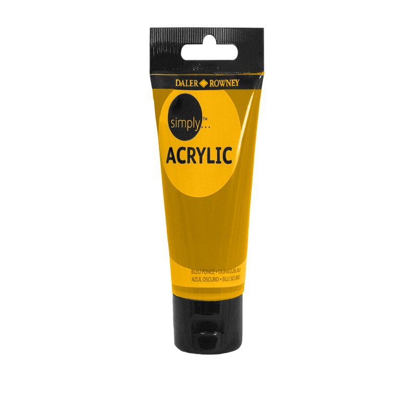 Culoare acrilică pentru începători, permanentă, bază de rășină acrilică, 75 ml, Simply Daler Rowney - Pictorul Fericit