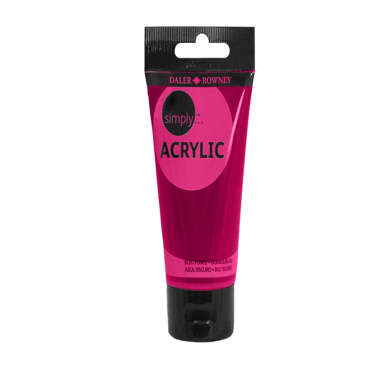 Culoare acrilică pentru începători, permanentă, bază de rășină acrilică, 75 ml, Simply Daler Rowney - Pictorul Fericit