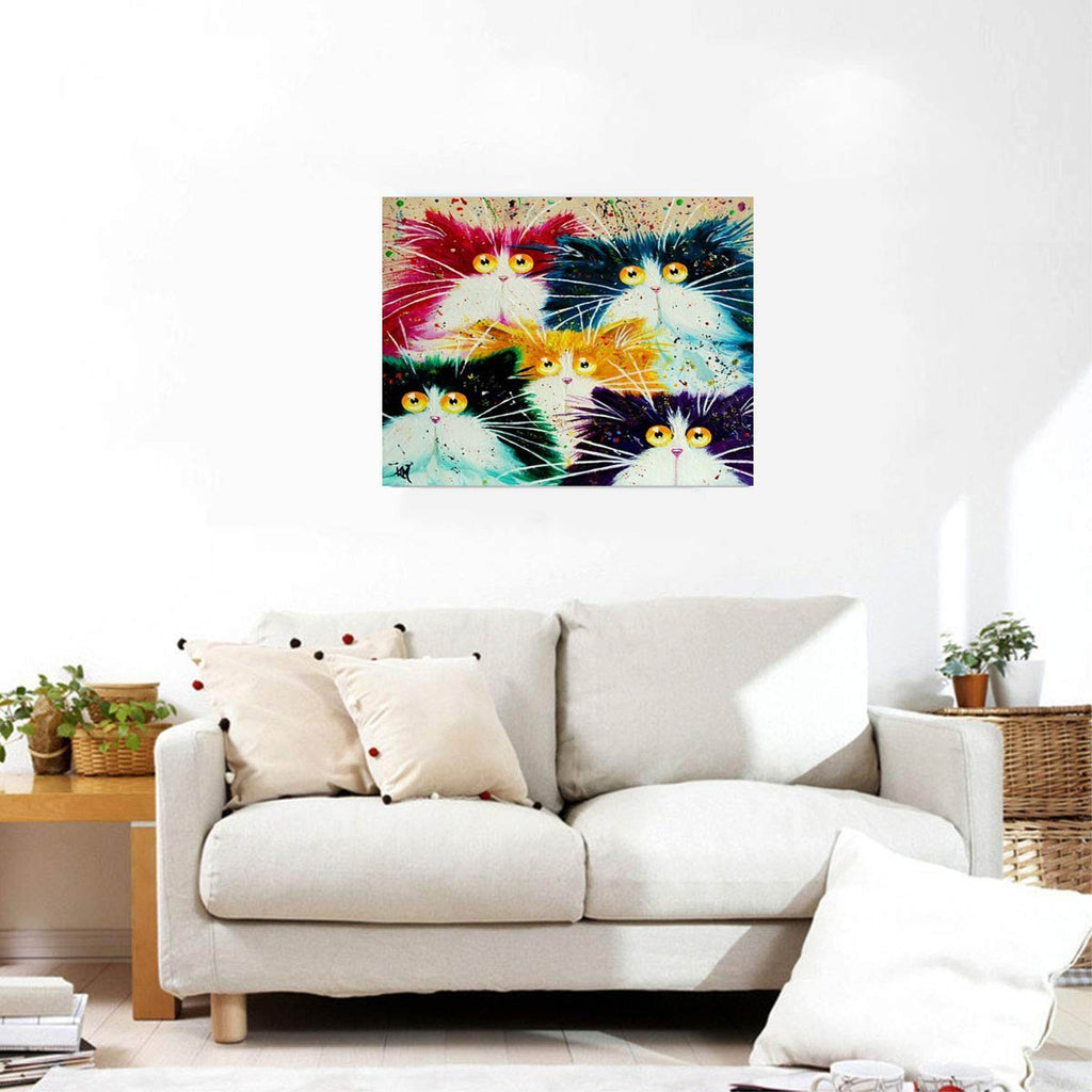 Curious Cats - Pictură pe numere - Pictorul Fericit