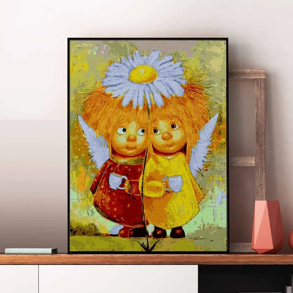 Daisy Angels - Pictură pe numere - Pictorul Fericit