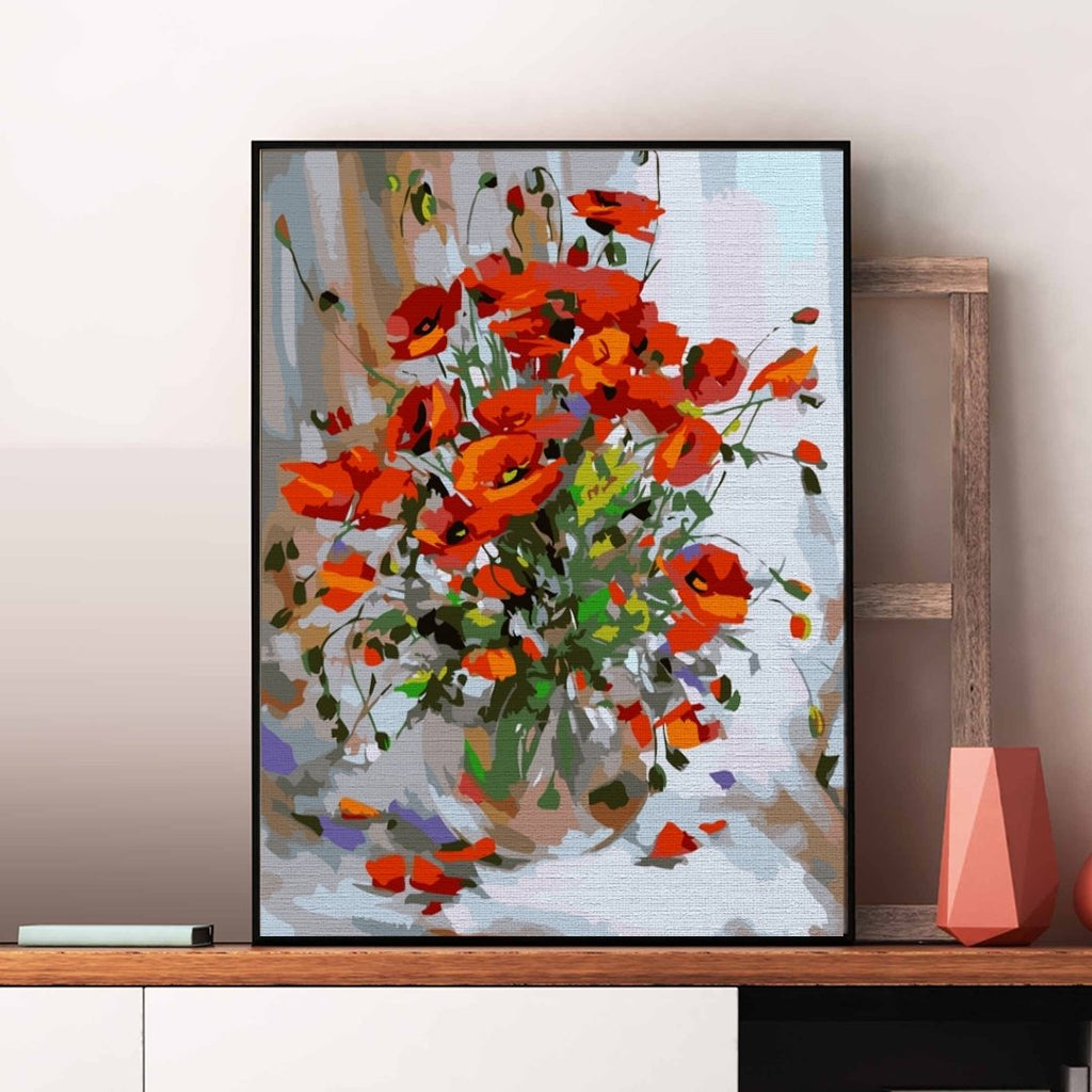 Delicate Poppies - Pictură pe numere - Pictorul Fericit