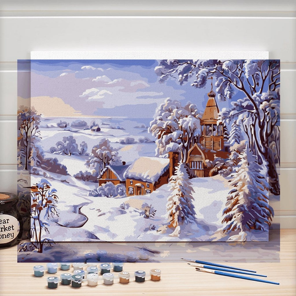 Fairytale winter - Pictură pe numere - Pictorul Fericit