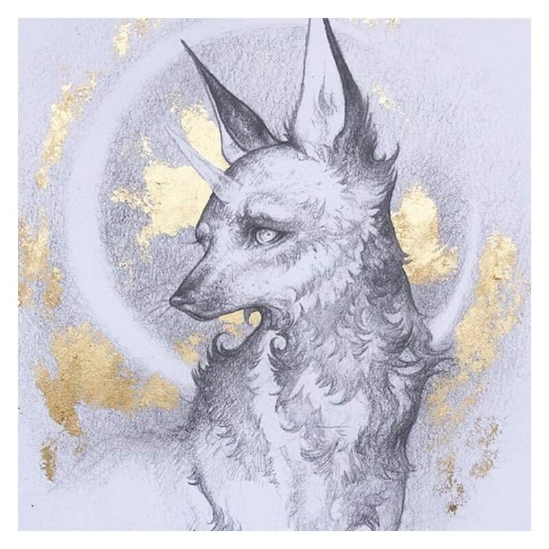 Foiță cu transfer schlagmetal imitație aur 14x14 cm