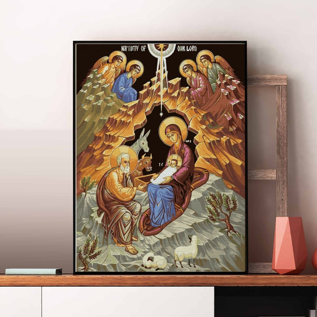Holy birth (Nașterea Domnului) - Pictură pe numere - Pictorul Fericit