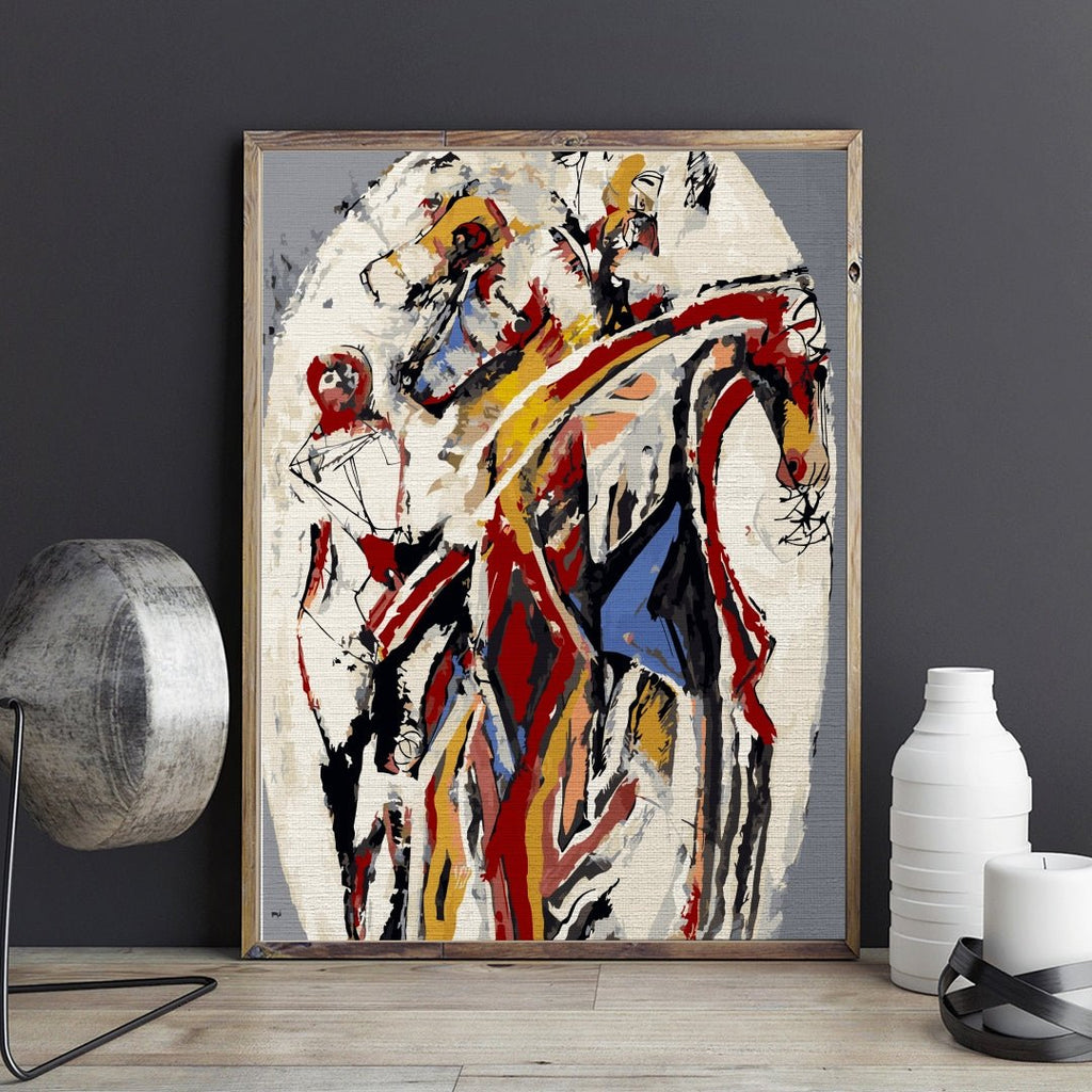 Horses (Petite composition équestre II) - Pictură pe numere - Pictorul Fericit