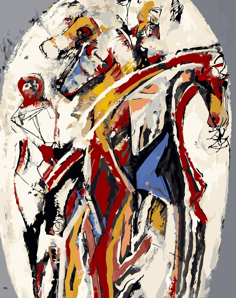Horses (Petite composition équestre II) - Pictură pe numere - Pictorul Fericit