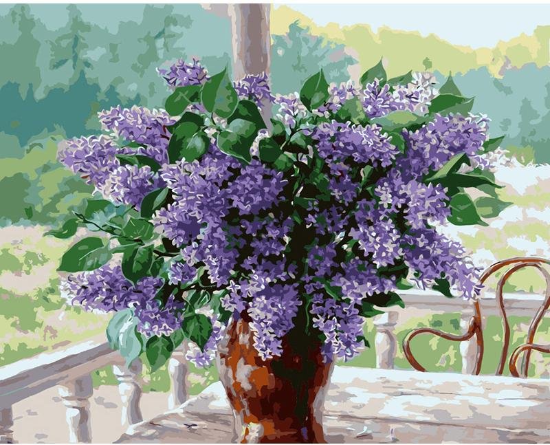 Lilac Flowers - Pictură pe numere - Pictorul Fericit