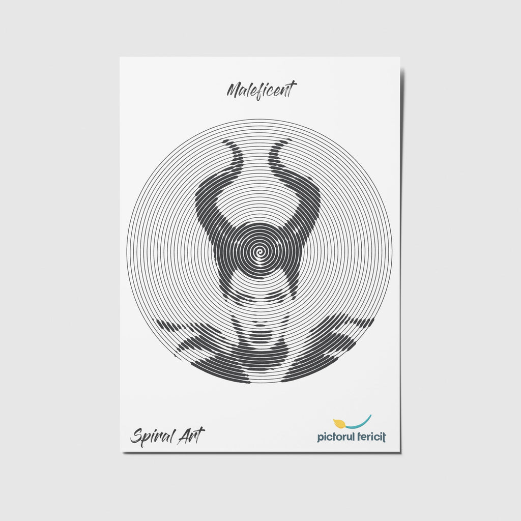 Maleficent - Spiral Art - Pictorul Fericit