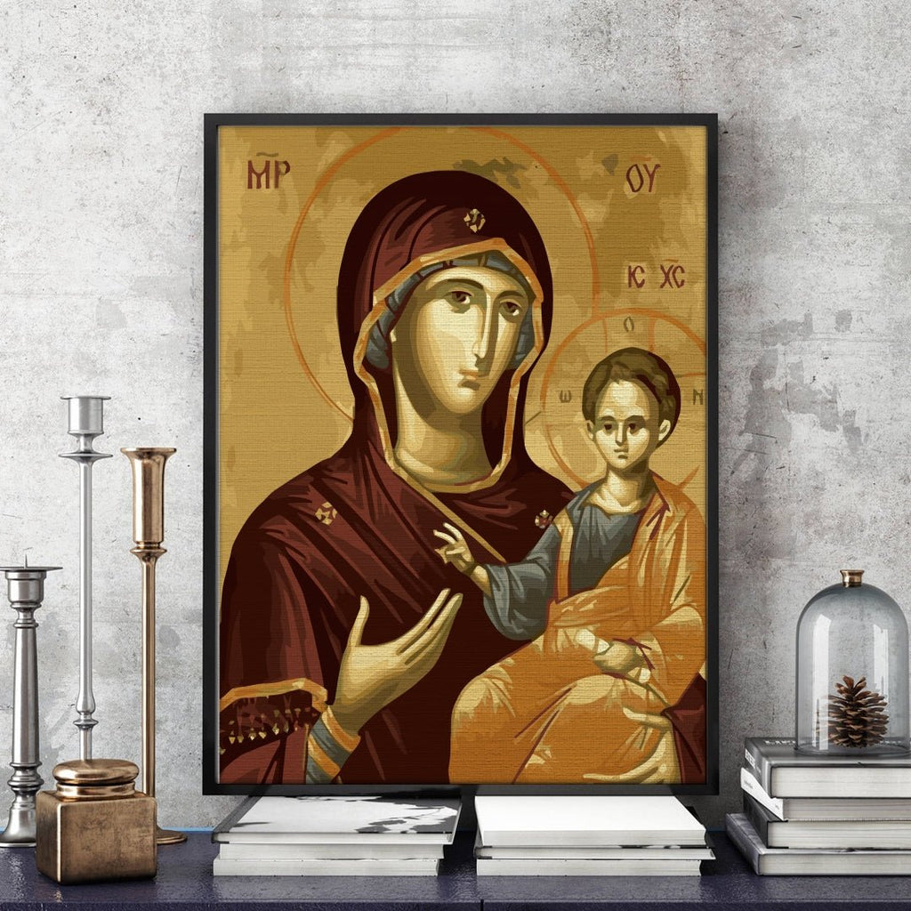 Mary and Jesus (Maria și Iisus) - Pictură pe numere - Pictorul Fericit