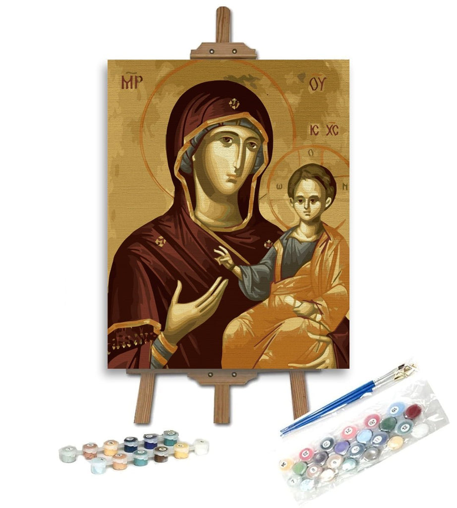 Mary and Jesus (Maria și Iisus) - Pictură pe numere - Pictorul Fericit