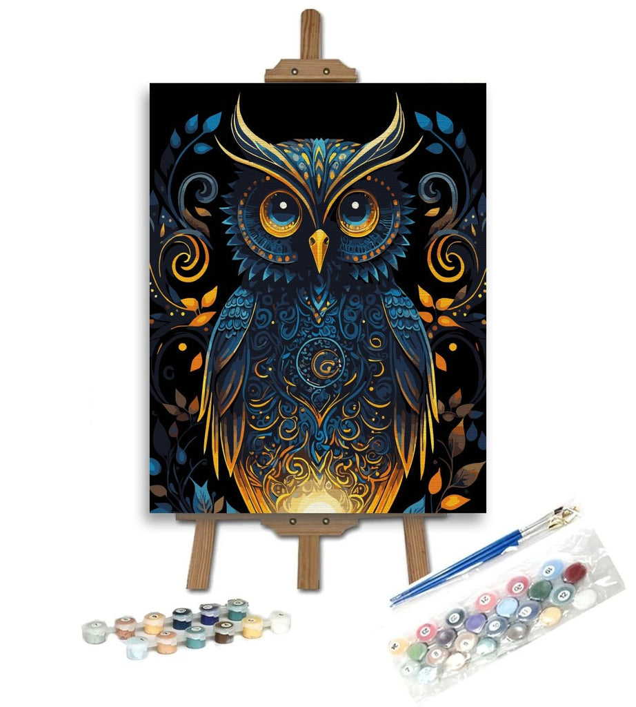 Mystical owl - Pictură pe numere - Pictorul Fericit