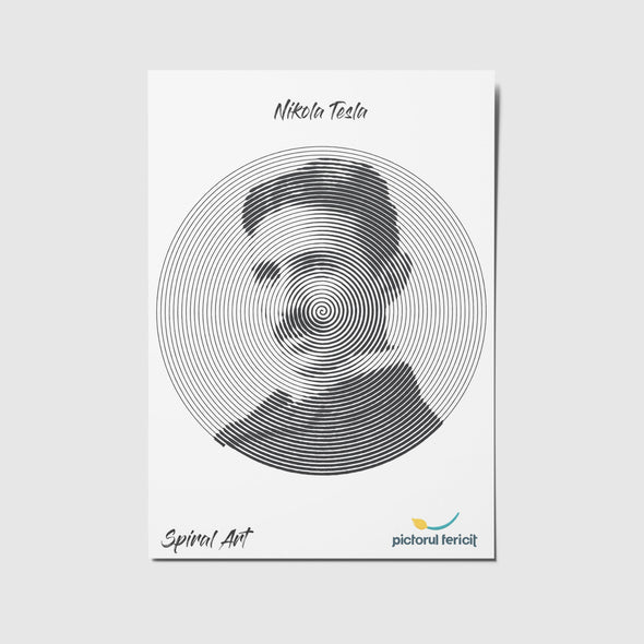 Nikola Tesla - Spiral Art - Pictorul Fericit