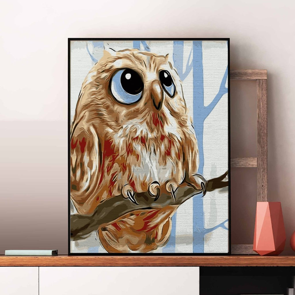 Owl Look - Pictură pe numere - Pictorul Fericit