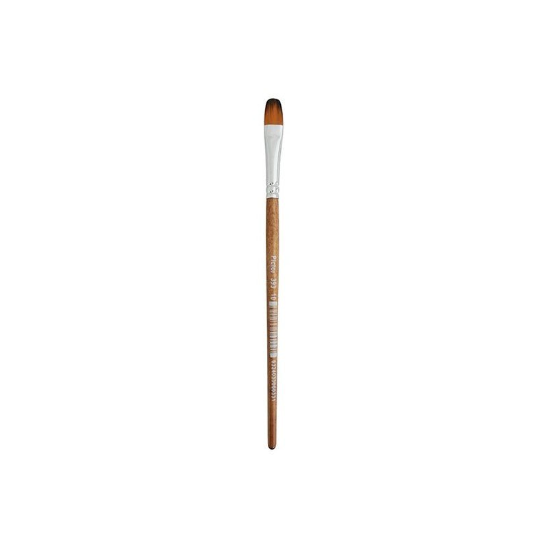Pensulă de tip filbert, fir sintetic, mâner scurt, seria 393, nr. 1, 2, 4, 6, 8, 10, 12, Atelier - Pictorul Fericit
