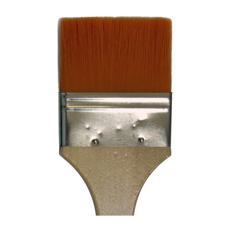 Pensulă lată, tip bidinea, cu mâner scurt și fir sintetic, 20x30 mm, 35x32 mm, 60x40 mm, 70x40 mm, Atelier - Pictorul Fericit