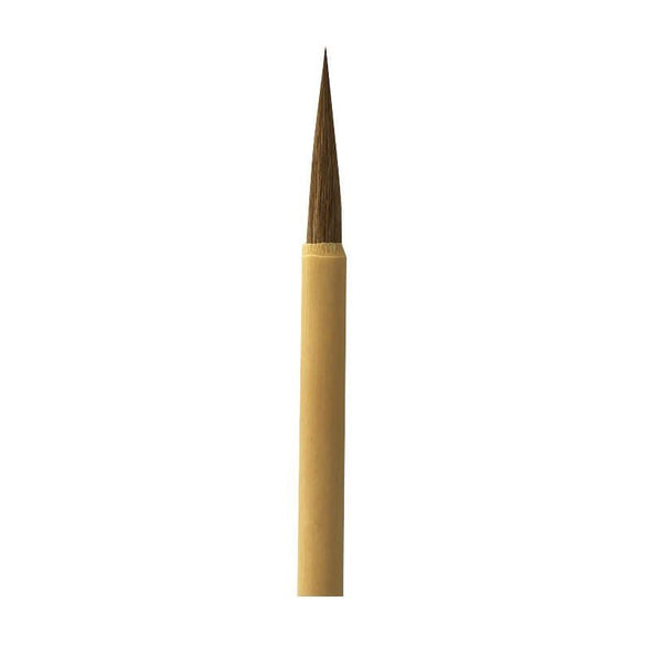 Pensulă zibelină, de tip liner, mâner scurt din bambus, vârf ascuțiț, 29.5 mm, Atelier - Pictorul Fericit