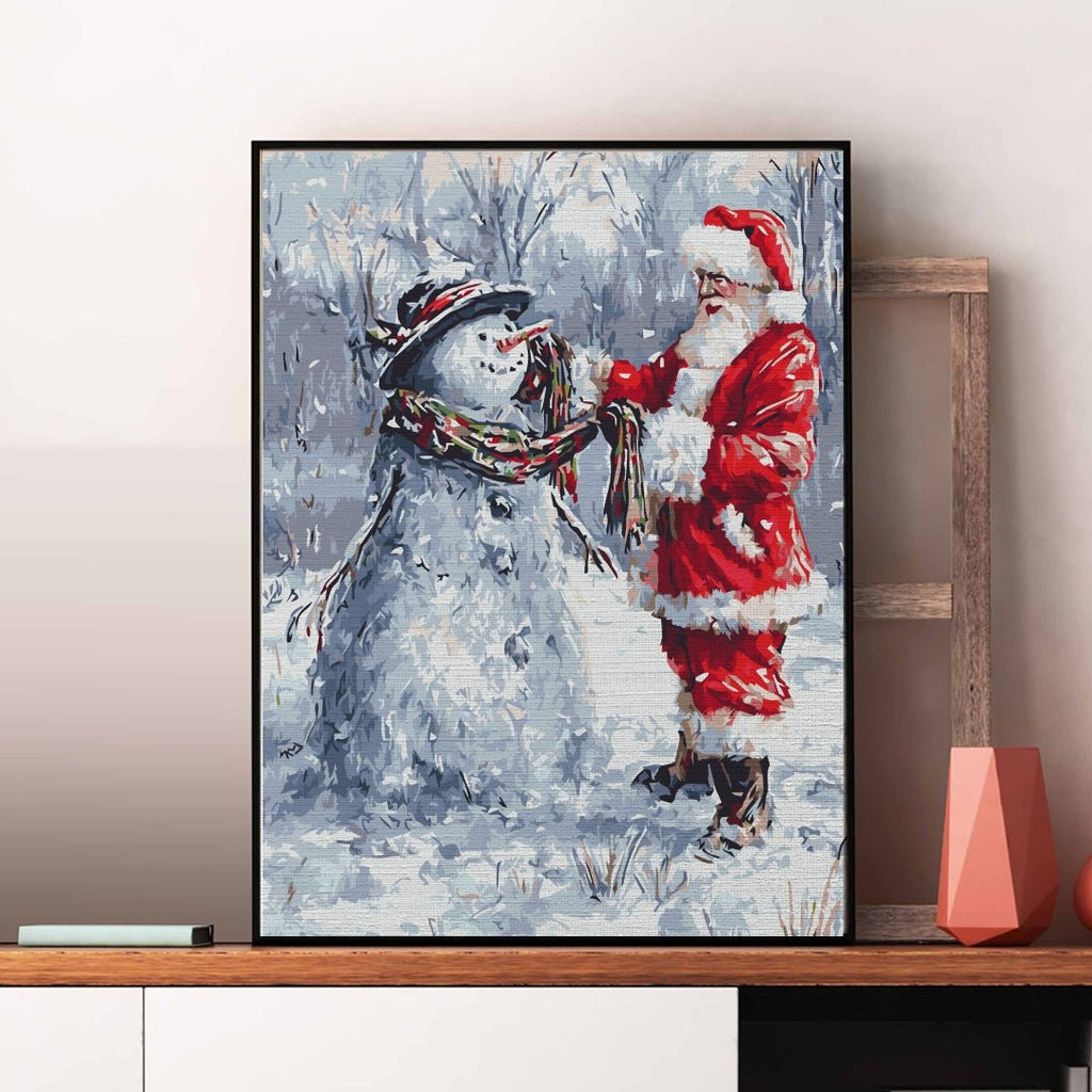 Santa's friend - Pictură pe numere - Pictorul Fericit