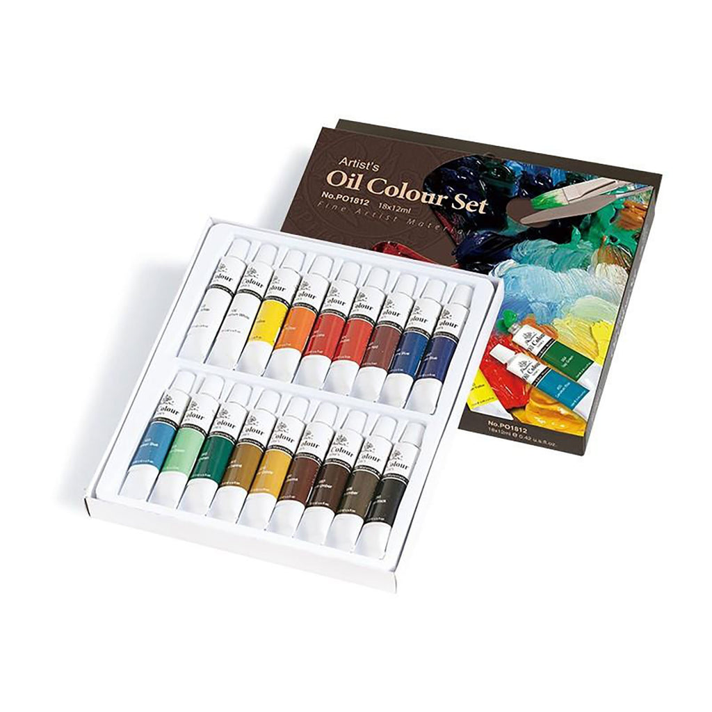 Set 18x12ml, culori ulei primare, Phoenix - Pictorul Fericit