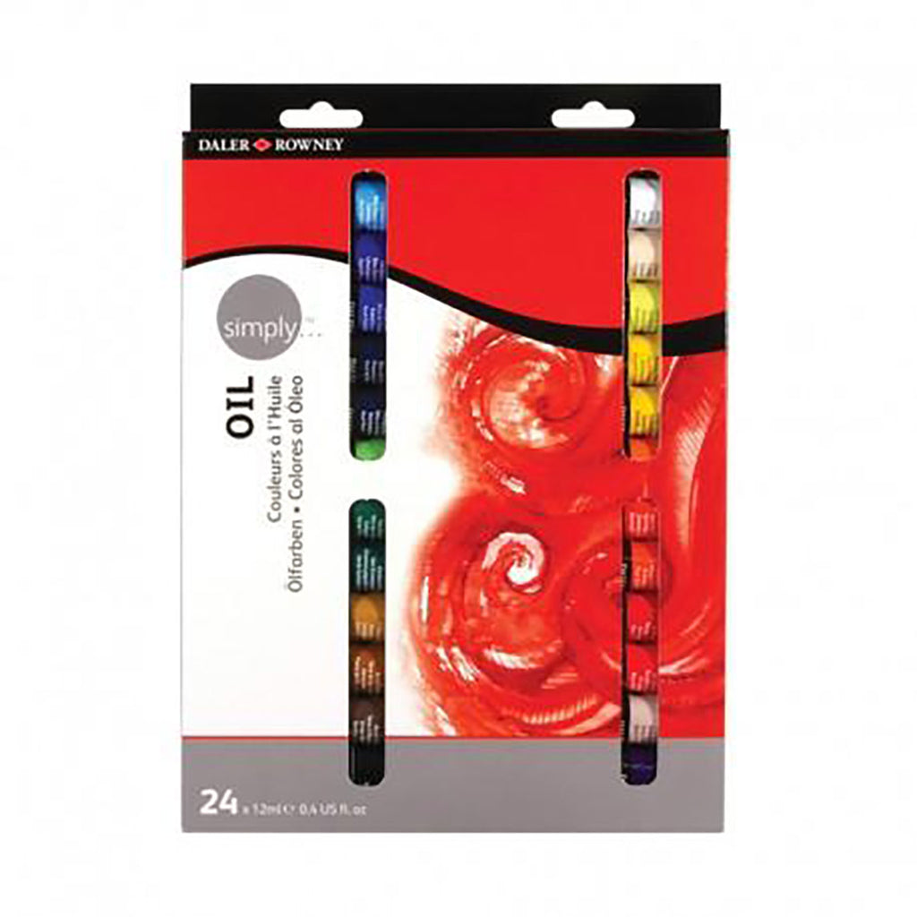 Set 24x12ml culori ulei Simply Daler Rowney - Pictorul Fericit