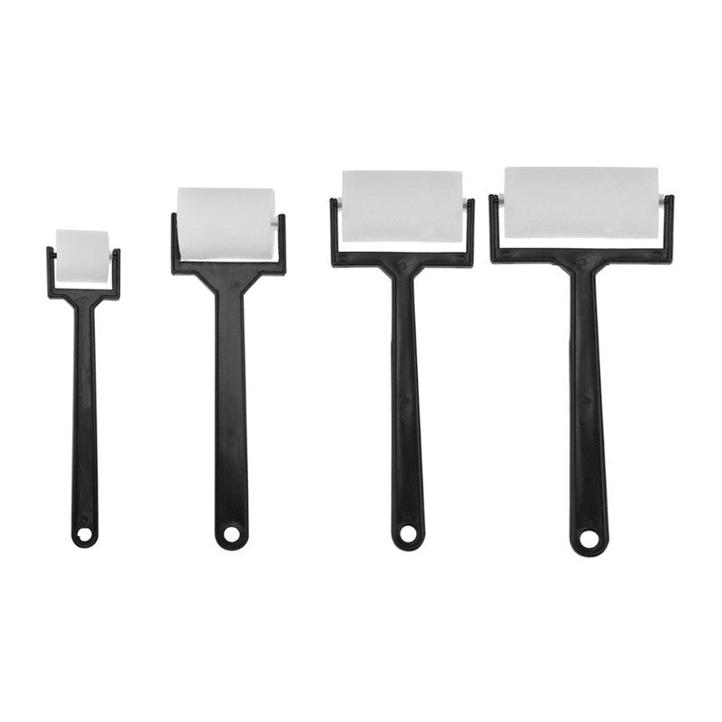 Set 4 trafalet burete, lat, maner plastic, pentru pictura, 2 cm, 2.5 cm, 4 cm, 6 cm, Atelier - Pictorul Fericit