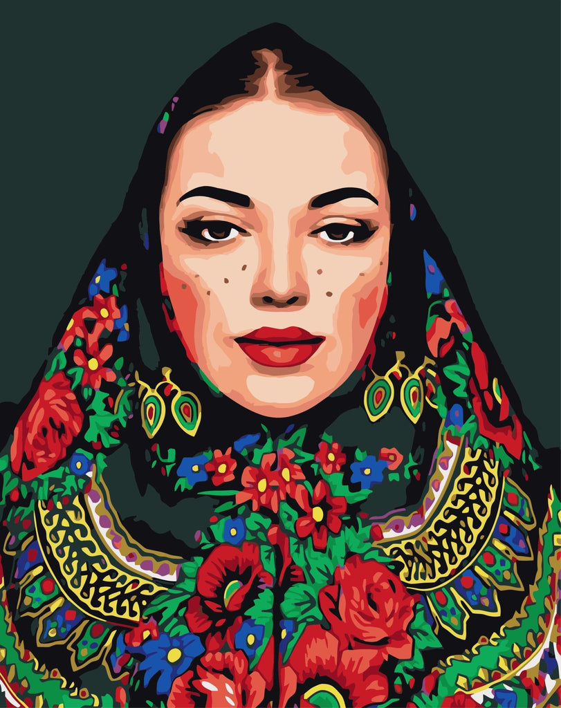 Slavic Beauty - Pictură pe numere - Pictorul Fericit