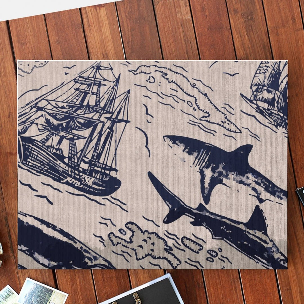 Somewhere offshore - Pictură pe numere - Pictorul Fericit