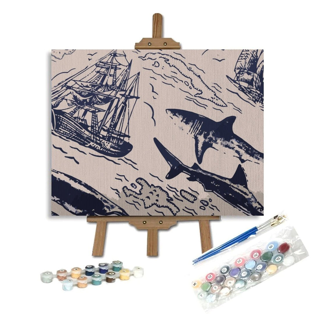 Somewhere offshore - Pictură pe numere - Pictorul Fericit