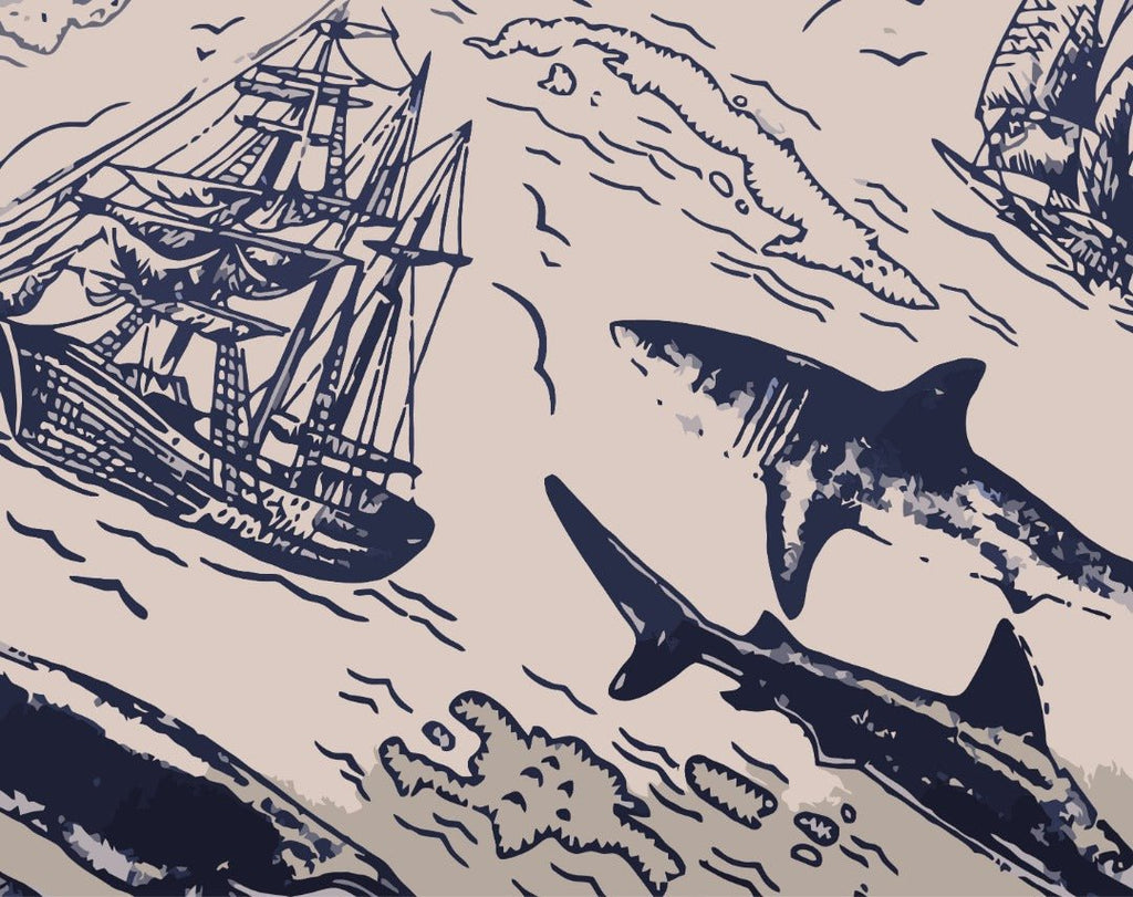 Somewhere offshore - Pictură pe numere - Pictorul Fericit