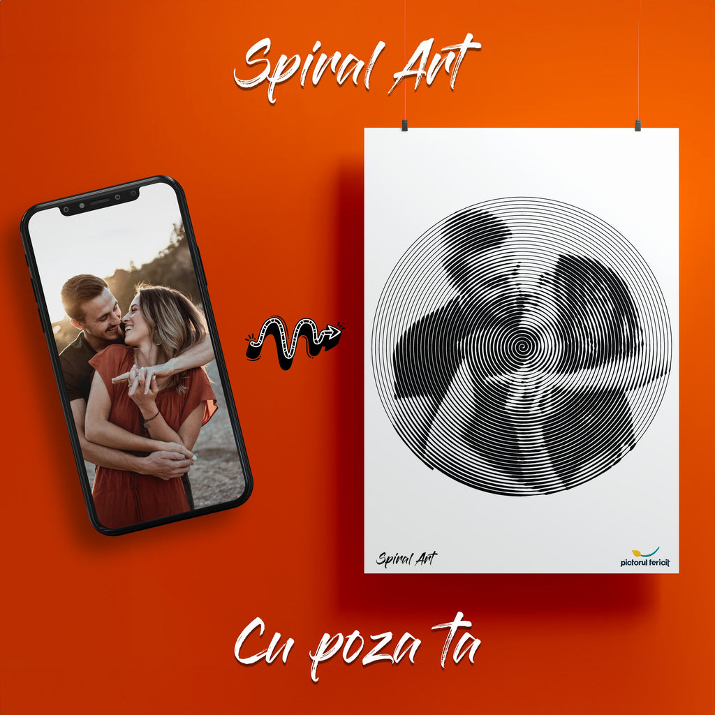 Spiral Art cu Poza TA - Pictorul Fericit