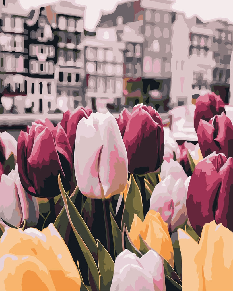 Spring tulips - Pictură pe numere - Pictorul Fericit
