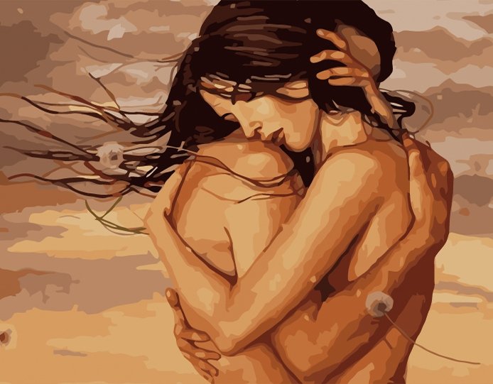 Tender hug - Pictură pe numere - Pictorul Fericit