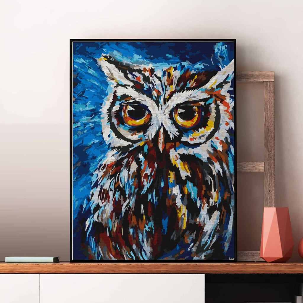 The owl - Pictură pe numere - Pictorul Fericit