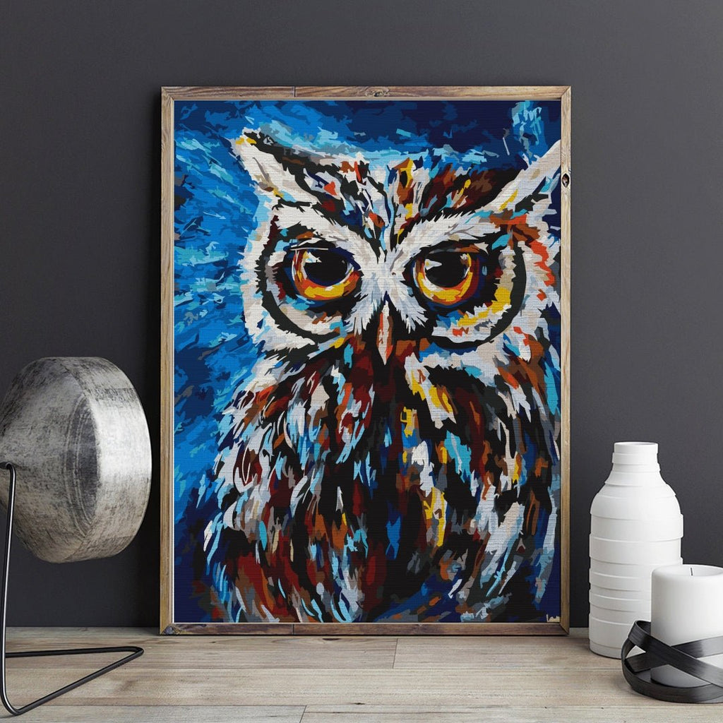 The owl - Pictură pe numere - Pictorul Fericit