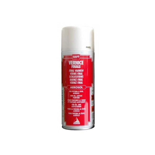 Vernis spray lucios 669, incolor, filtru UV, 400 ml, Maimeri - Pictorul Fericit