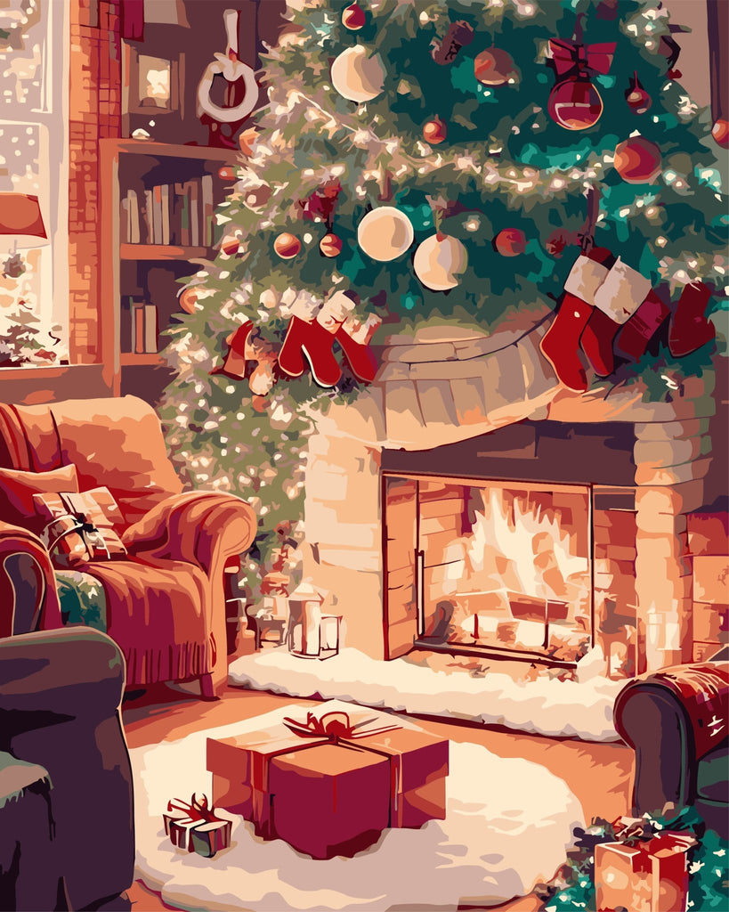 Waiting for Santa - Pictură pe numere - Pictorul Fericit